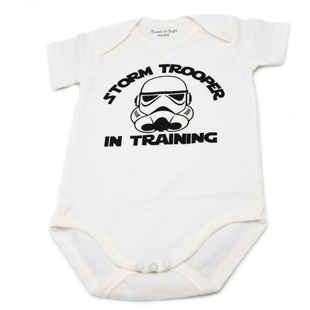 Storm Trooper in training - baby romper