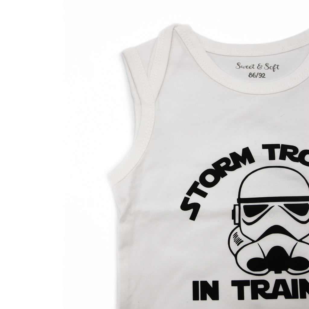 Storm Trooper in training - baby romper