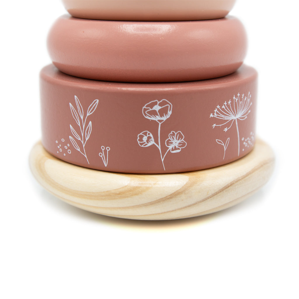 Plot-Twist by Kim gepersonaliseerd Geboortetoren Roze - Stapeltoren. Gepersonaliseerd kraamcadeau, geboortecadeau