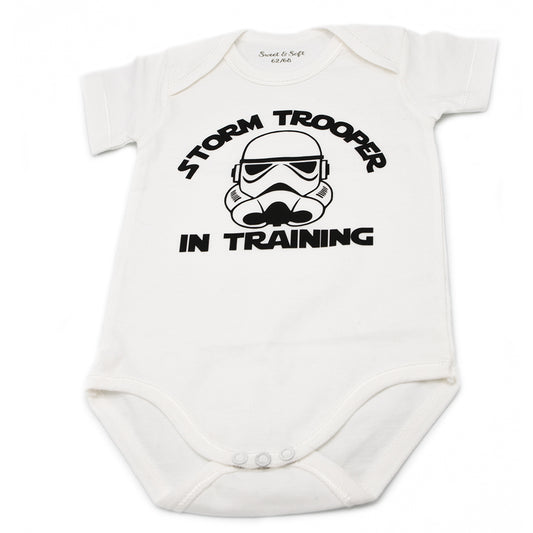 Storm Trooper in training - baby romper