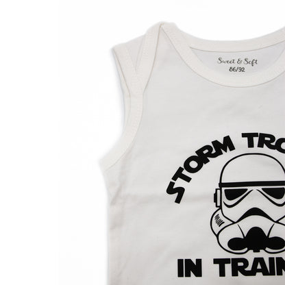 Storm Trooper in training - baby romper